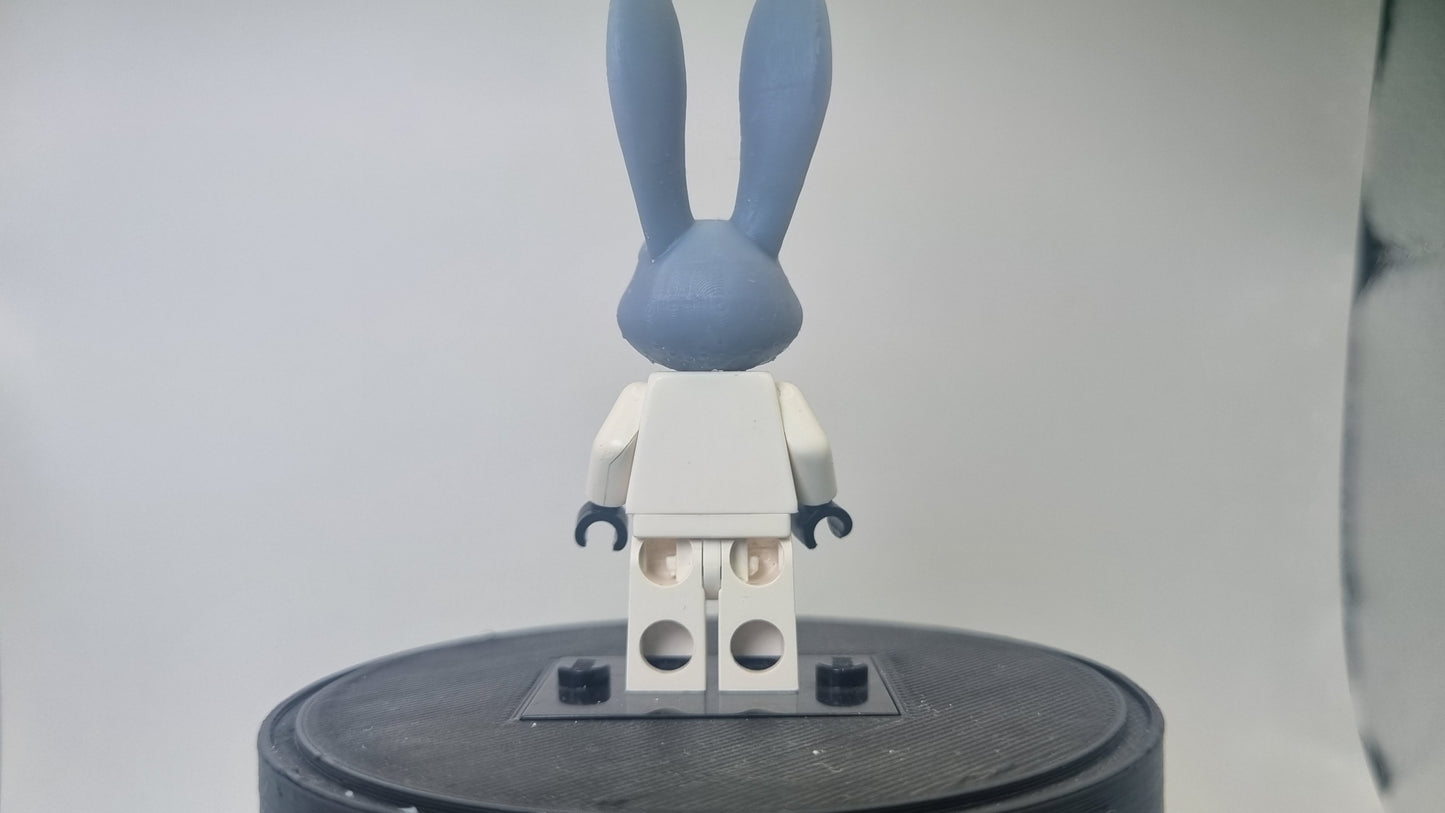 Building toy custom 3D printed bunny head!