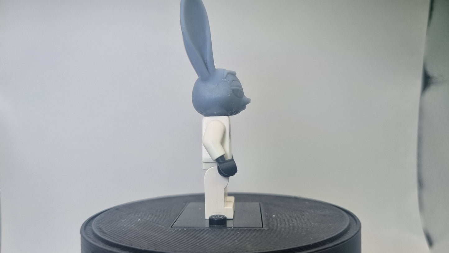 Building toy custom 3D printed bunny head!