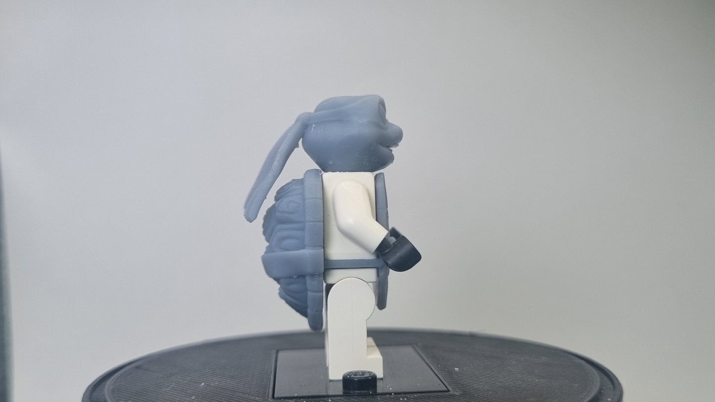 Building toy custom 3D printed goofy orange tortoise!