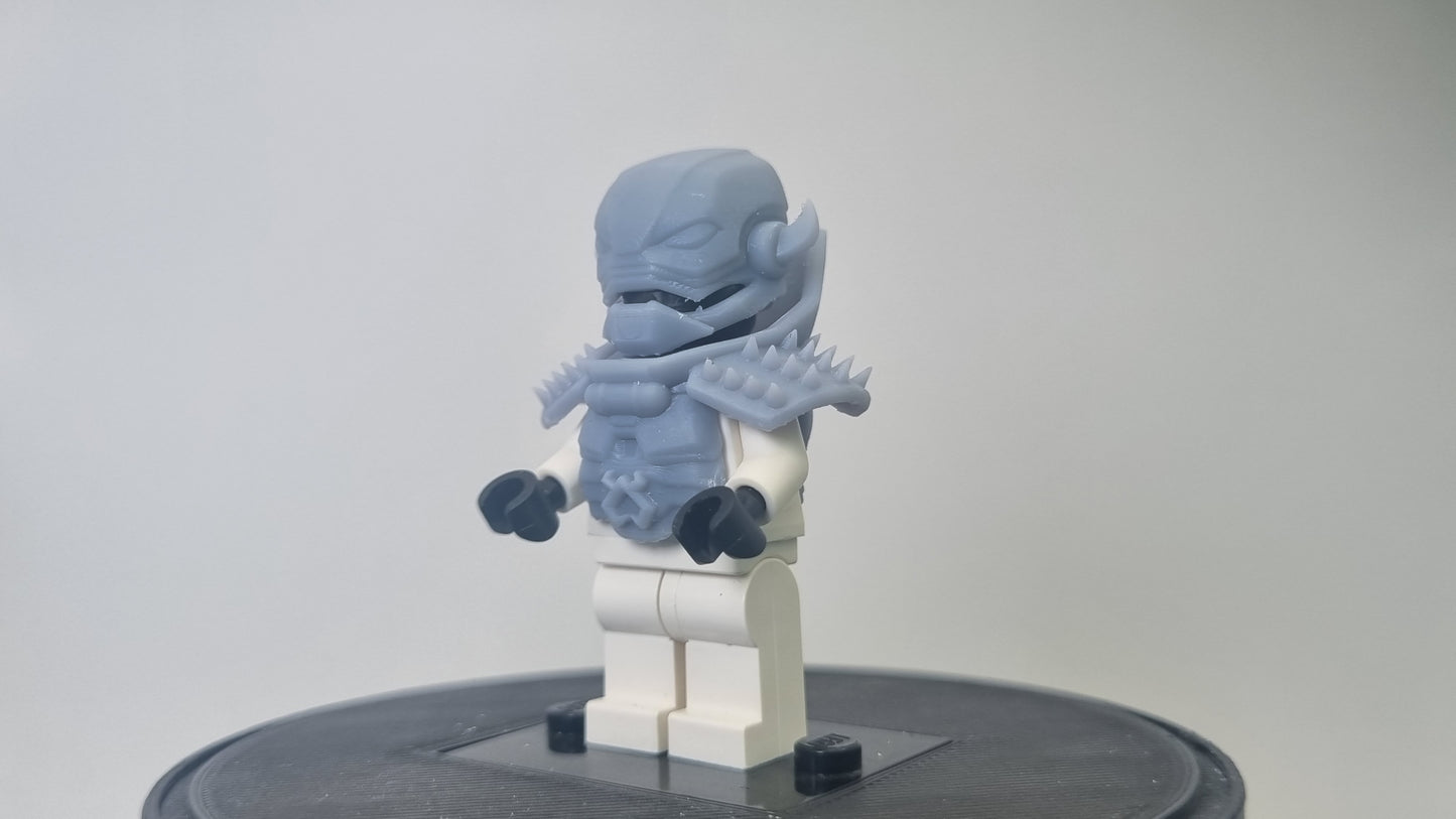 Building toy custom 3D printed super villain without wings!