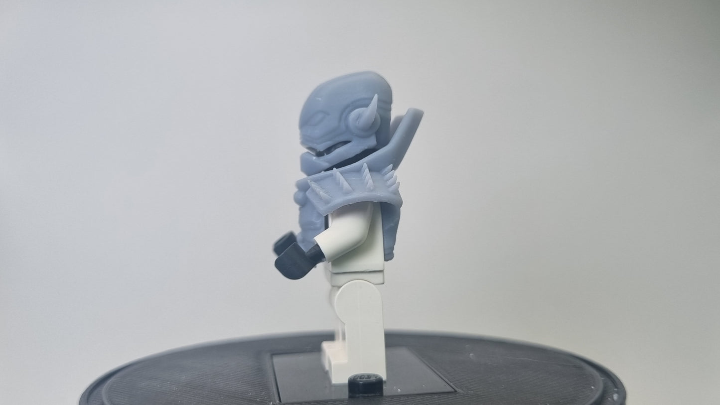 Building toy custom 3D printed super villain without wings!