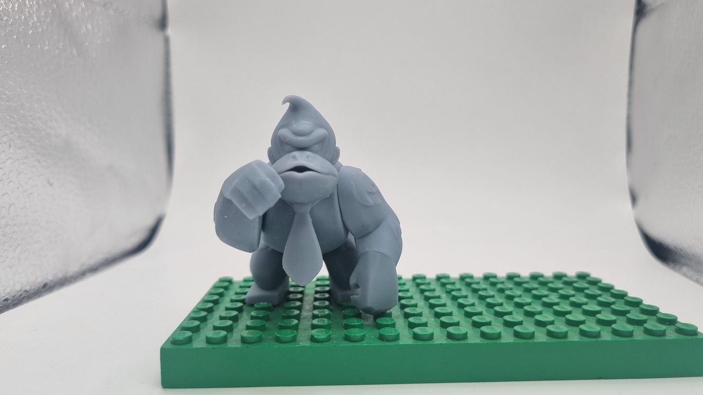Building toy custom 3D printed angry barrel throwing monkey!