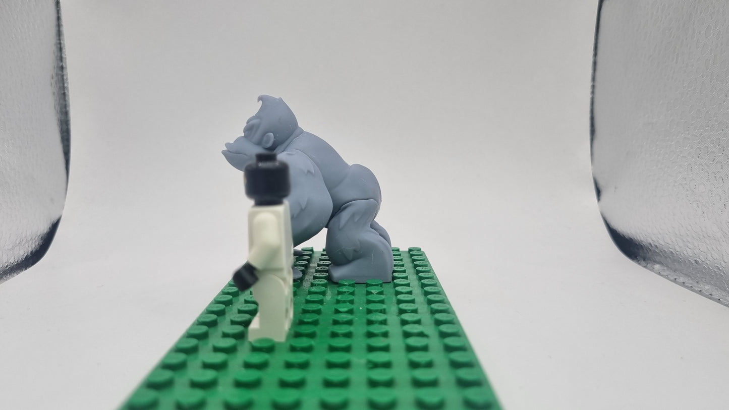 Building toy custom 3D printed angry barrel throwing monkey!