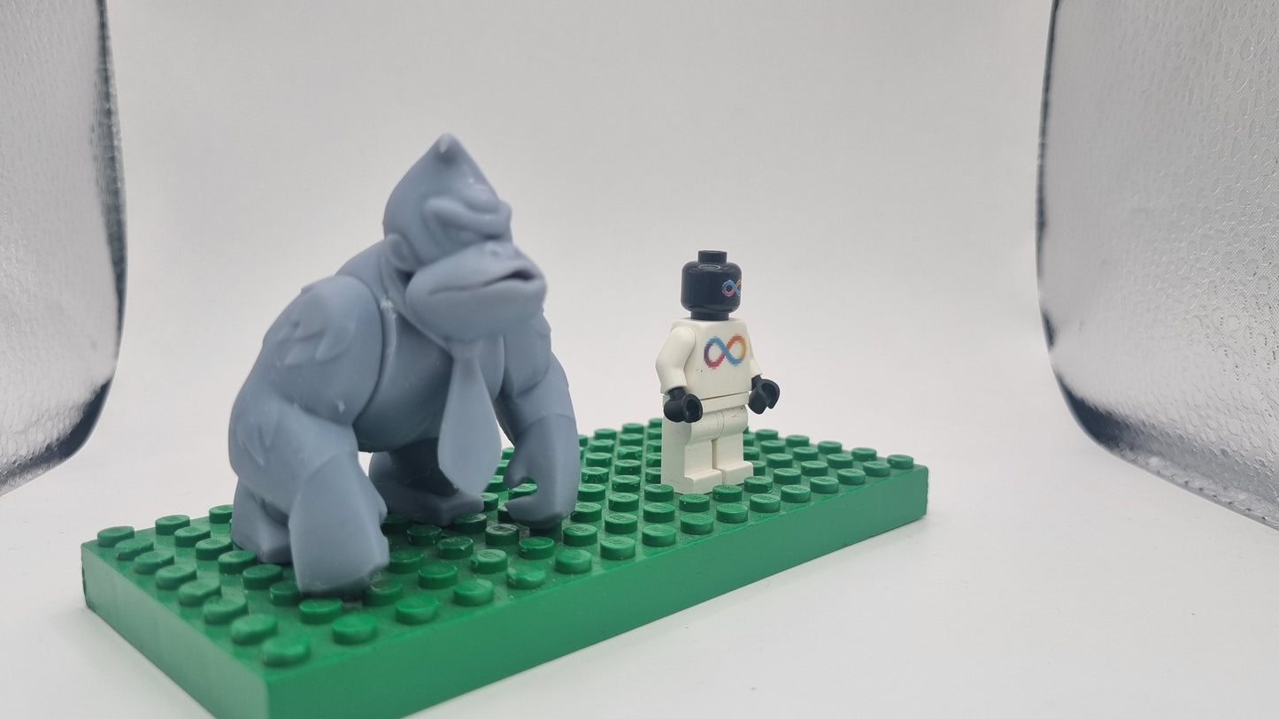Building toy custom 3D printed angry barrel throwing monkey!