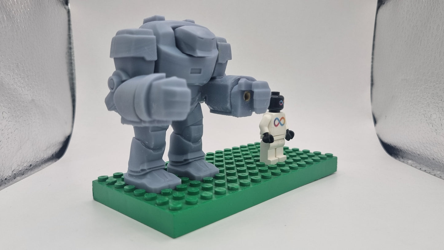 Building toy custom 3D printed super hero big mech!