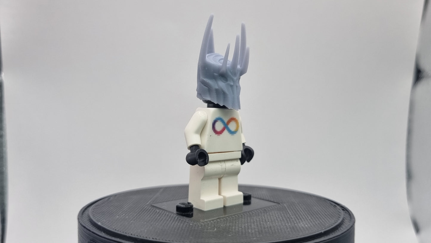 Building toy custom 3D printed evil lord helmet!