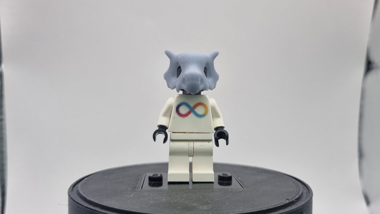 Building toy custom 3D printed animal to catch bone mask!
