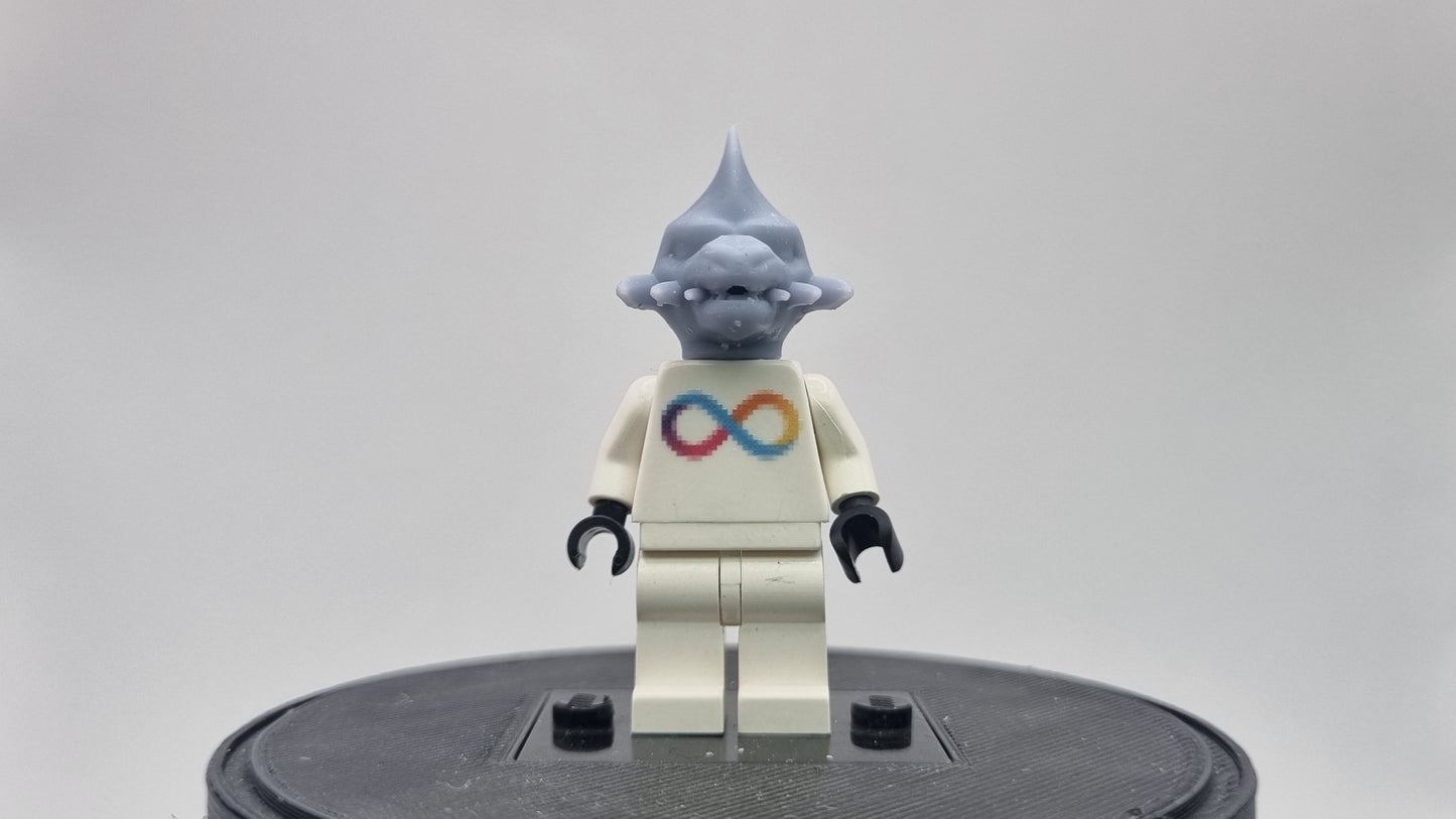 Building toy custom 3D printed orange ring villain!