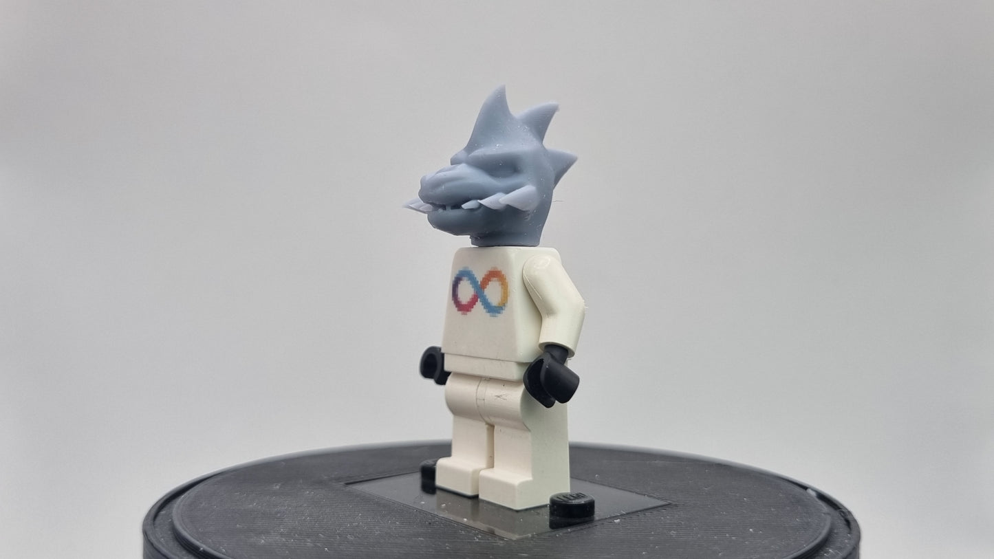 Building toy custom 3D printed orange ring villain!