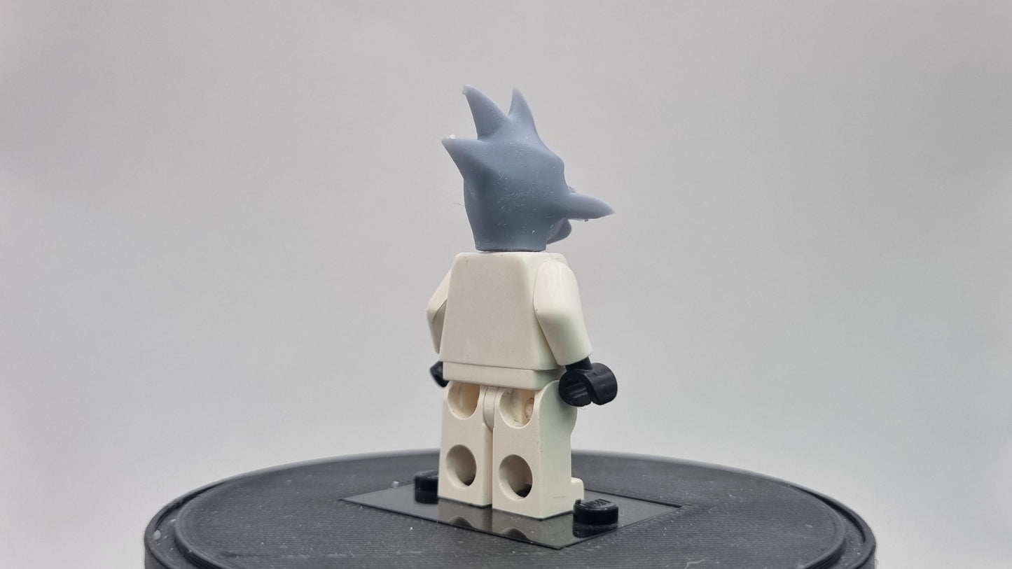 Building toy custom 3D printed orange ring villain!