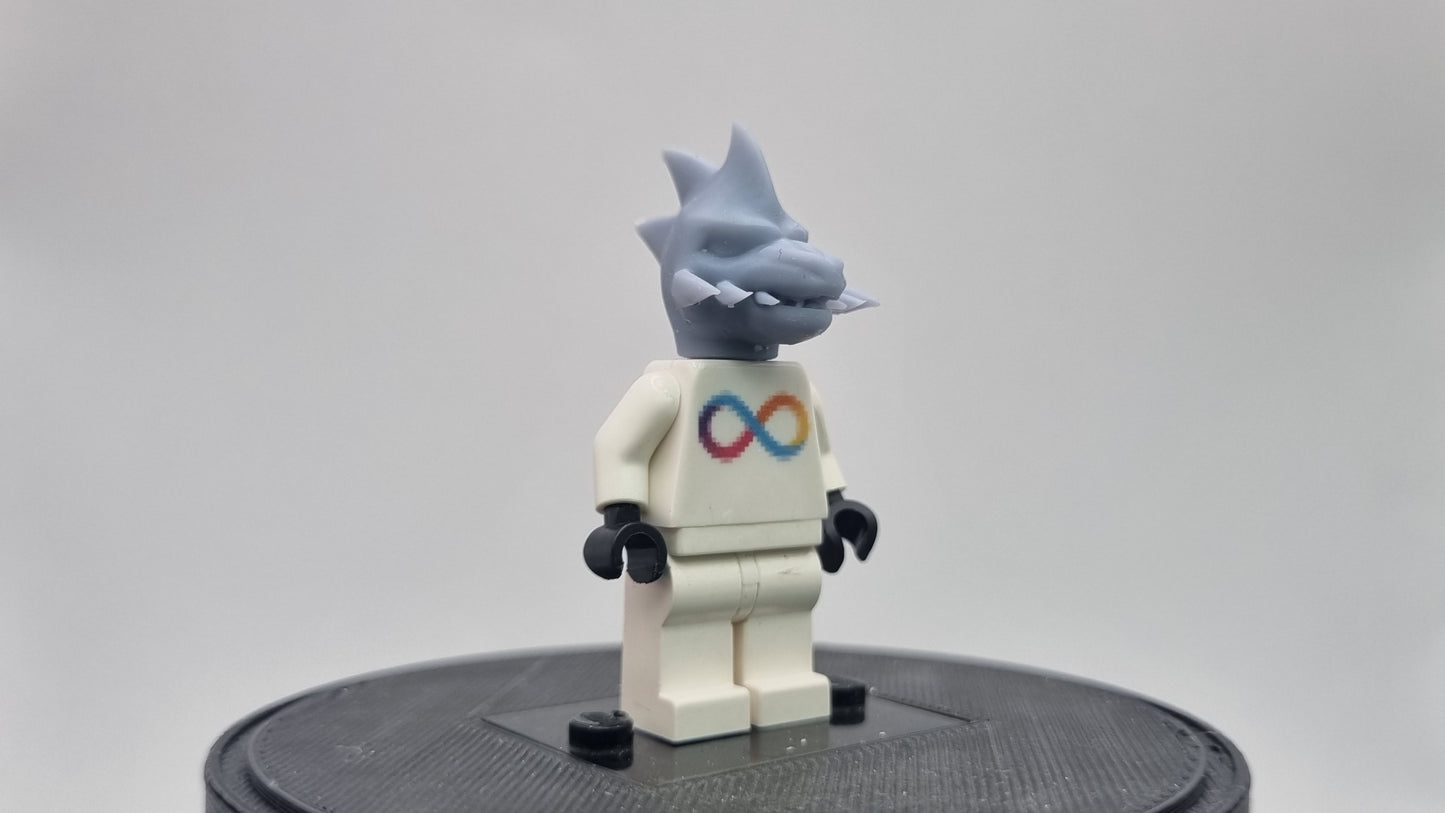 Building toy custom 3D printed orange ring villain!