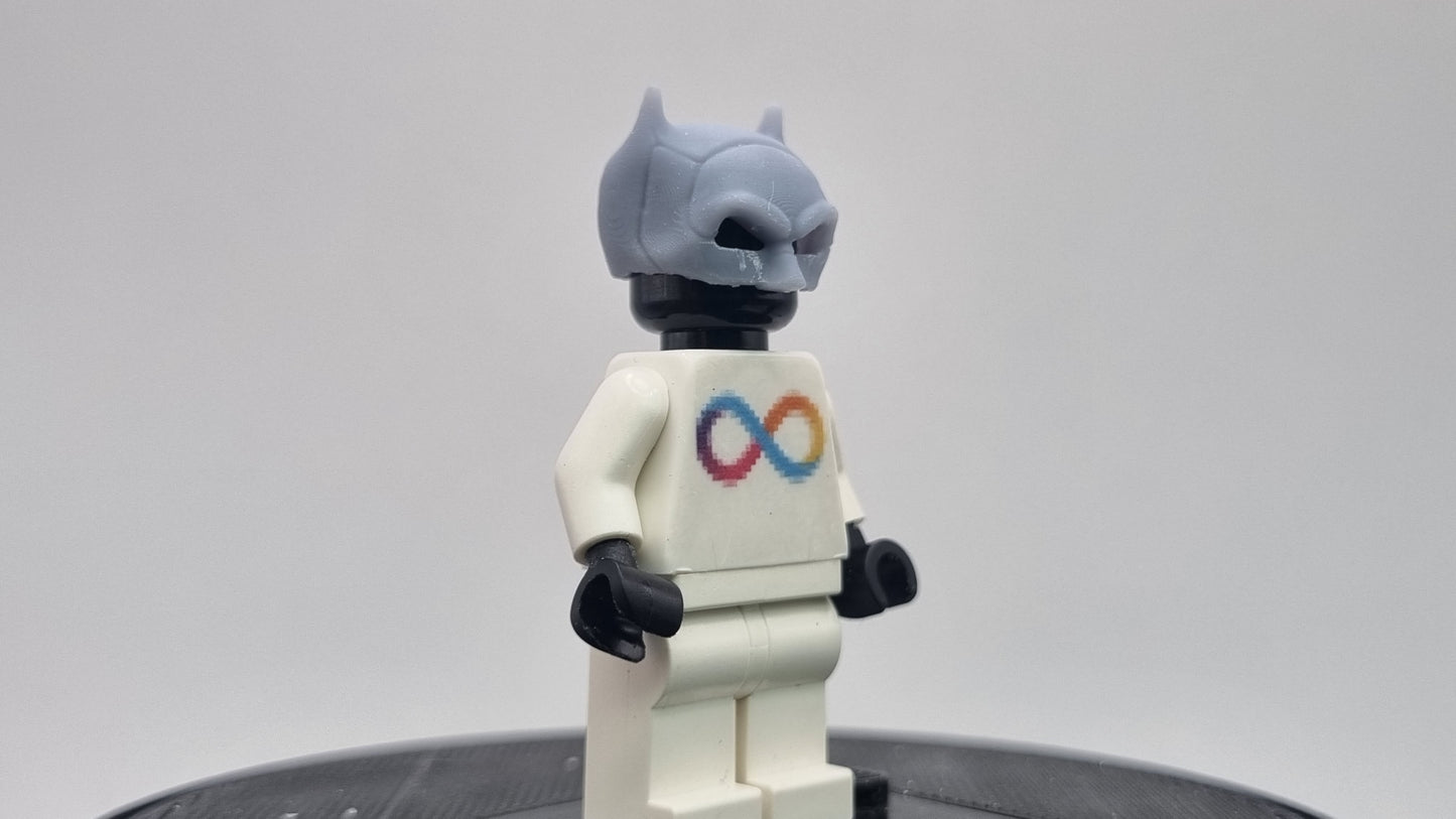 Building toy custom 3D printed angry bad helmet!