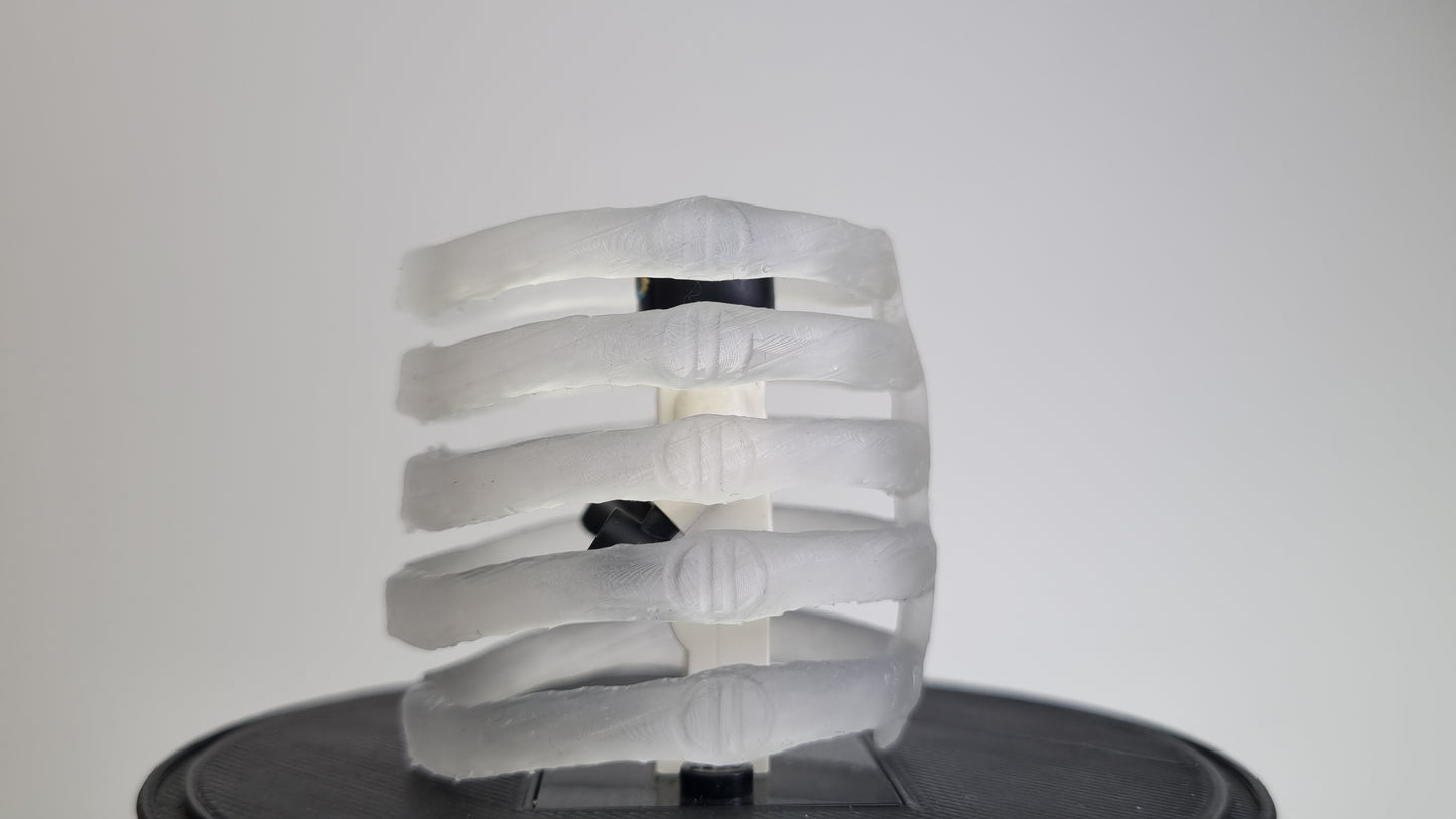 Building toy custom 3D printed straight ninja ribcage