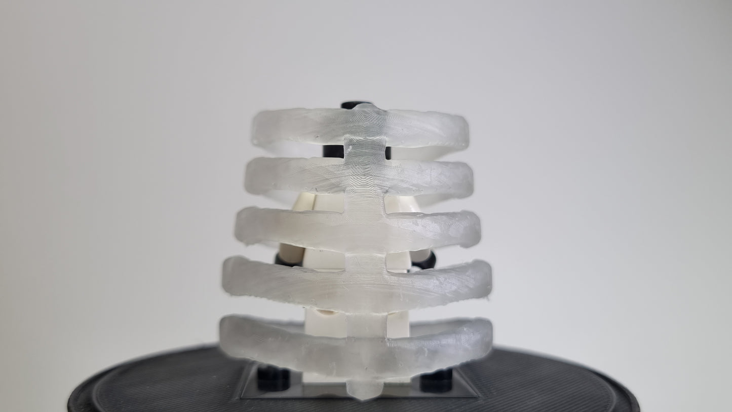 Building toy custom 3D printed straight ninja ribcage