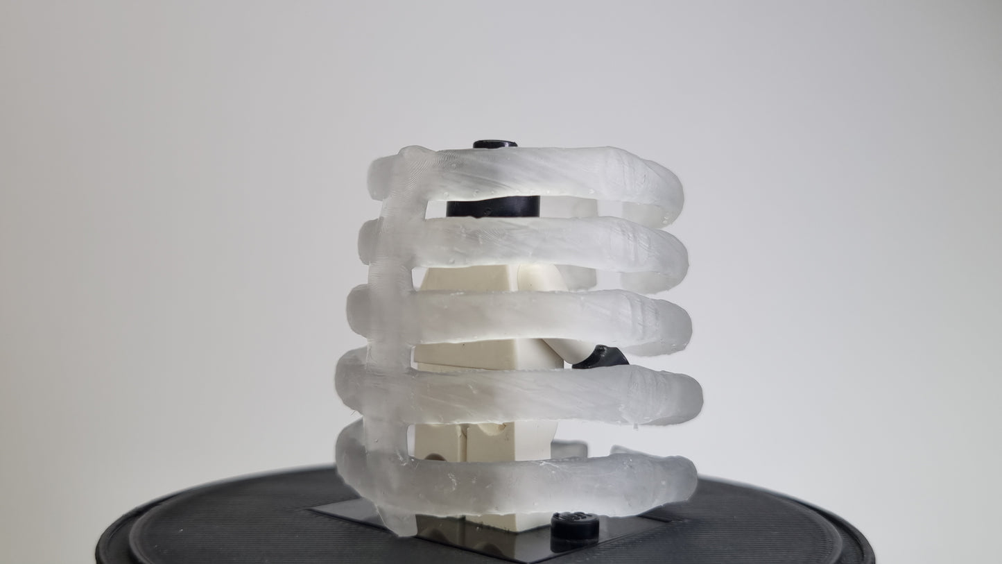 Building toy custom 3D printed straight ninja ribcage