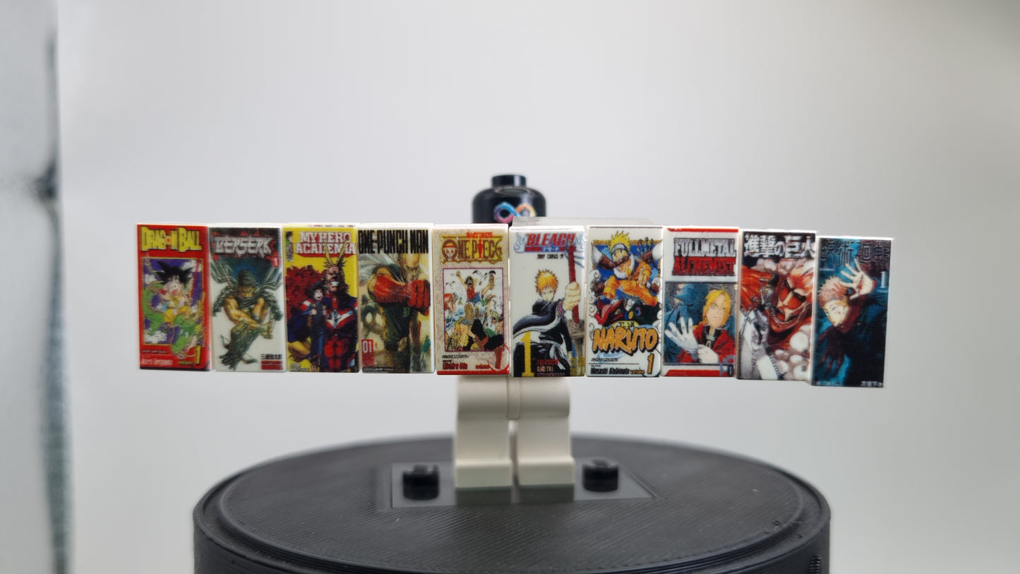 Building toy custom printed manga cover pack v1