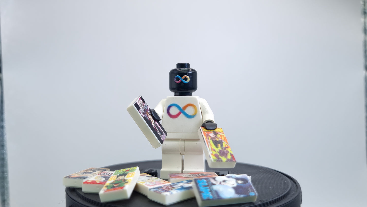 Building toy custom printed manga cover pack v2!