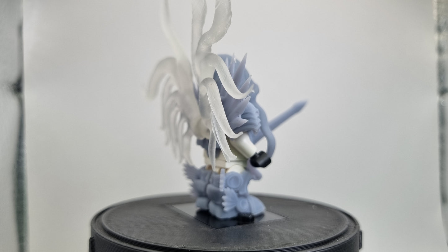 Building toy custom 3D printed dungeon crawler warrior with clear tenticals!