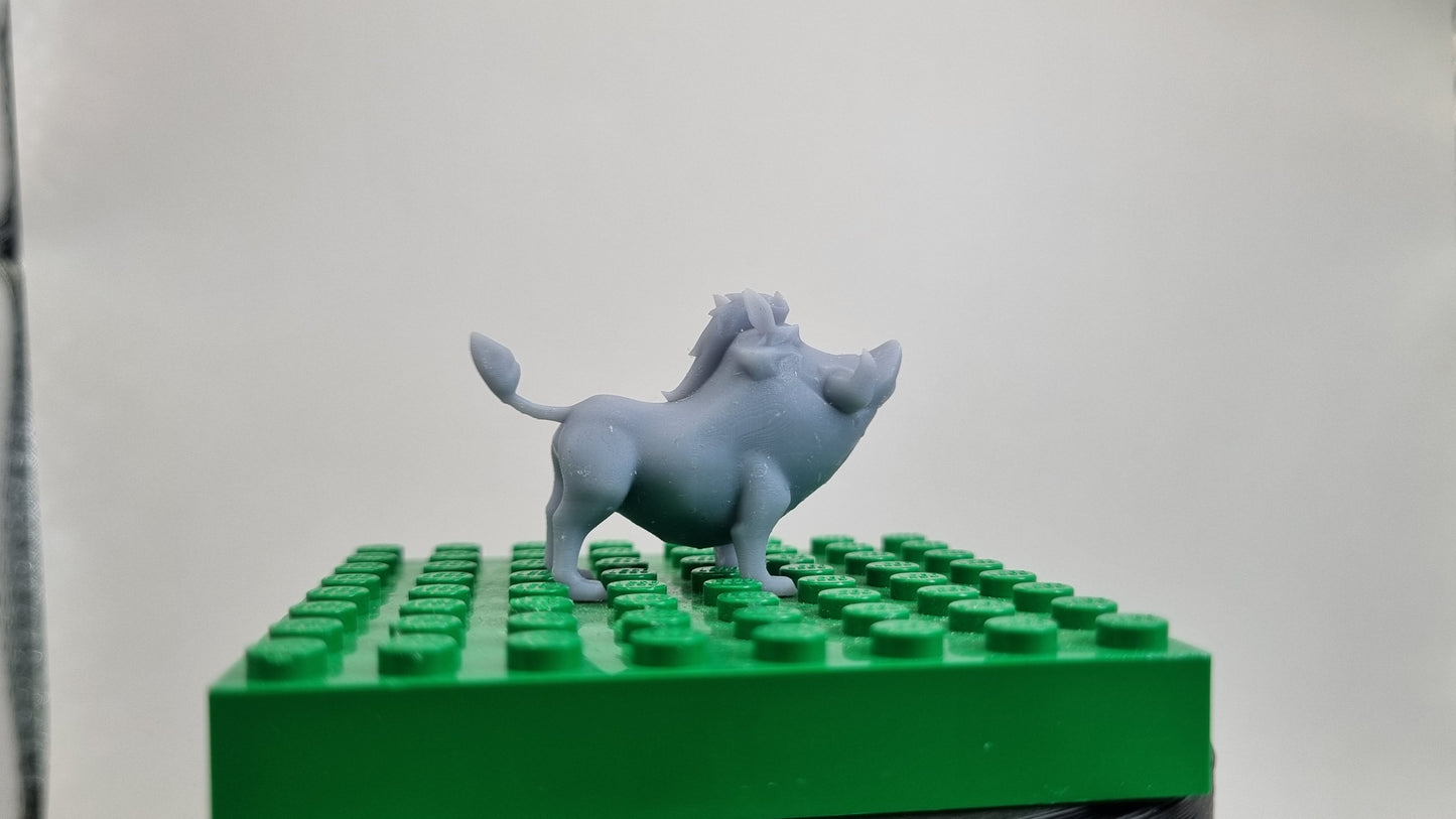 Building toy custom 3D printed pig that's a lions friend!