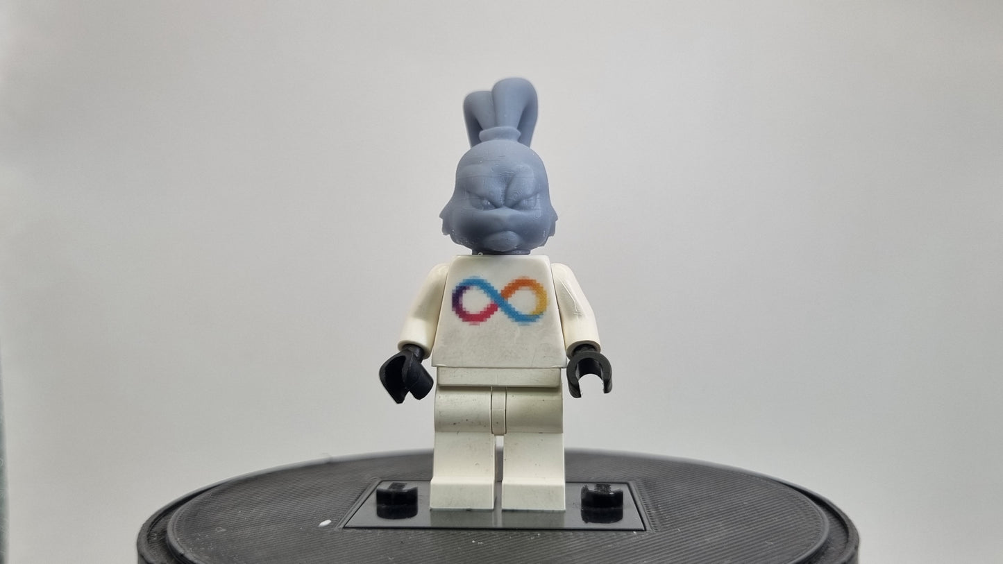 Building toy custom 3D printed samurai bunny head!