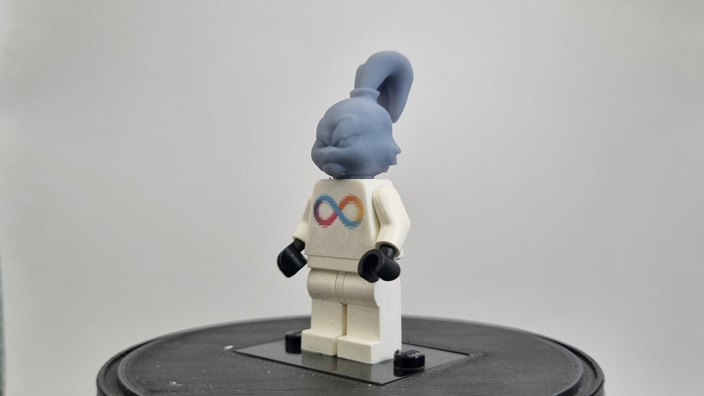 Building toy custom 3D printed samurai bunny head!
