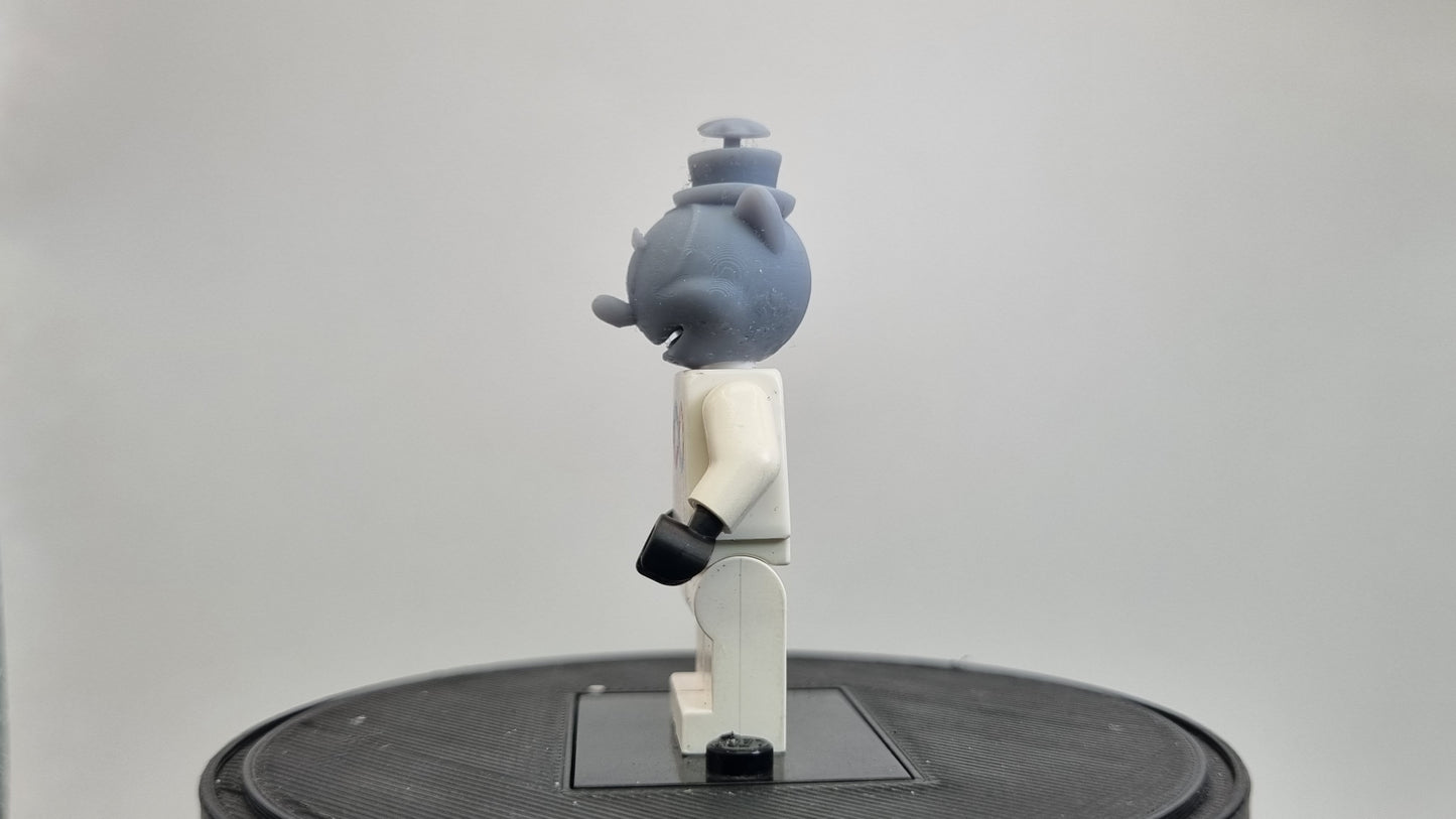 Building toy custom 3D printed head with a flower!