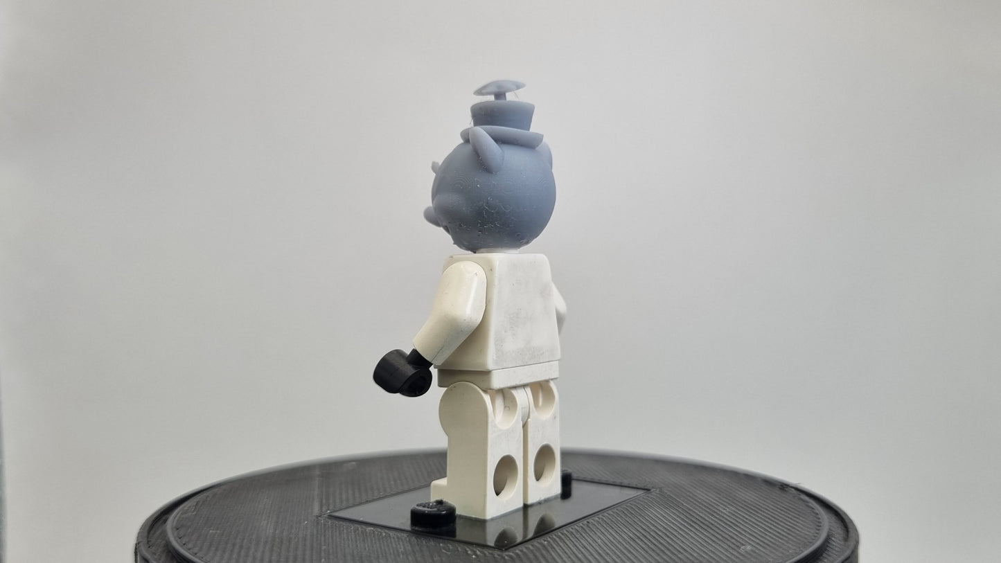 Building toy custom 3D printed head with a flower!