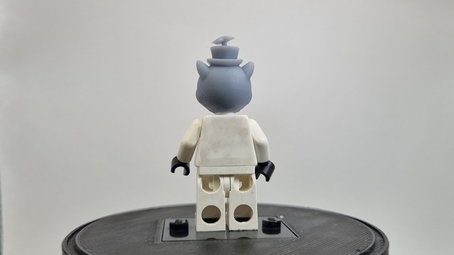 Building toy custom 3D printed head with a flower!