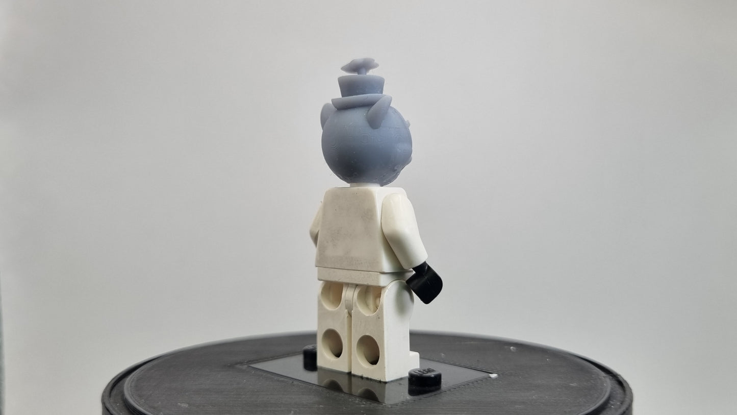 Building toy custom 3D printed head with a flower!
