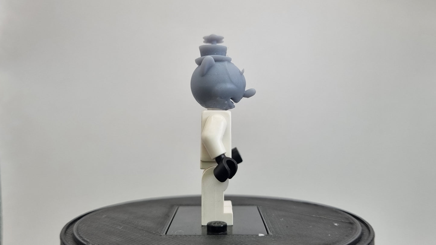 Building toy custom 3D printed head with a flower!