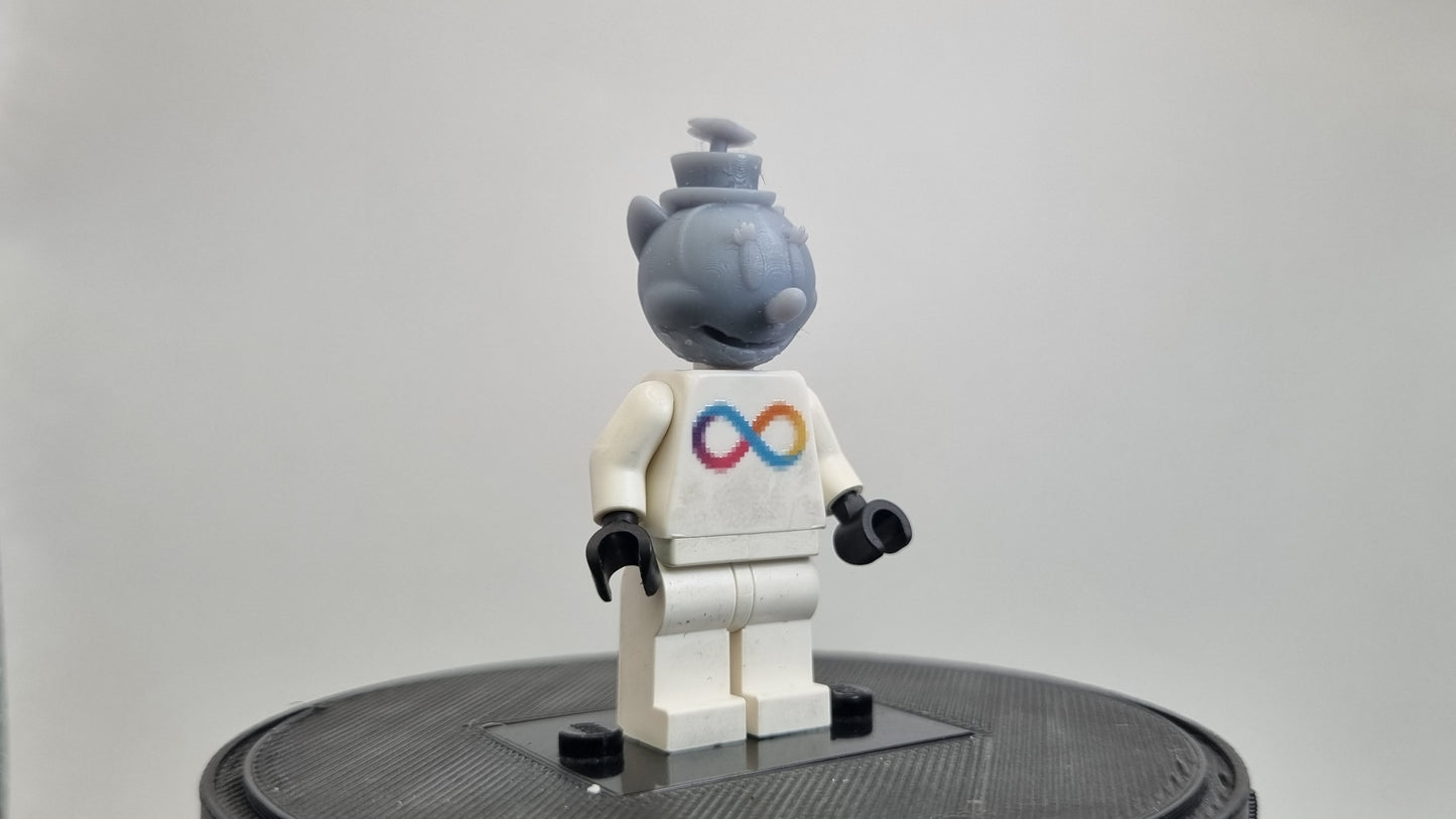 Building toy custom 3D printed head with a flower!