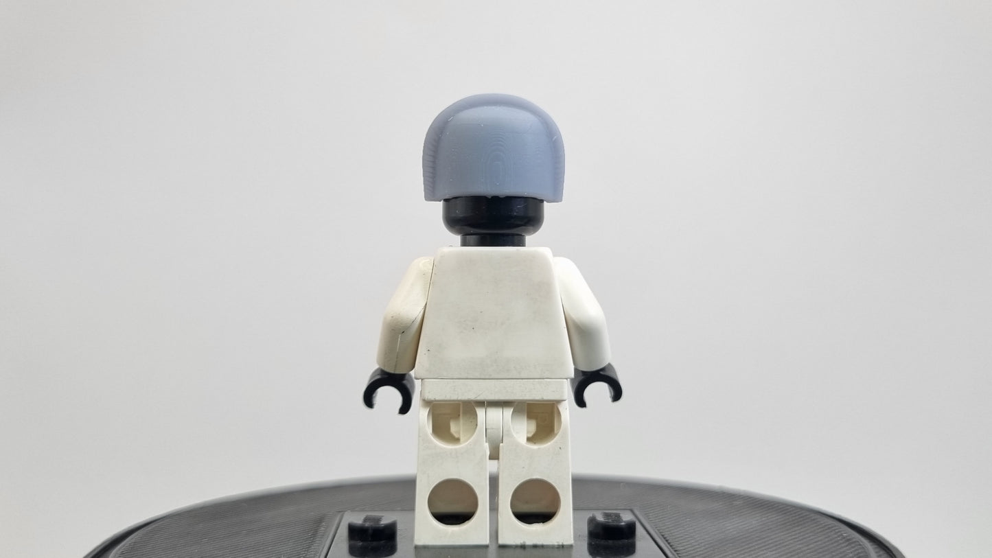 Building toy custom 3D printed chrome crime fighter helmet!