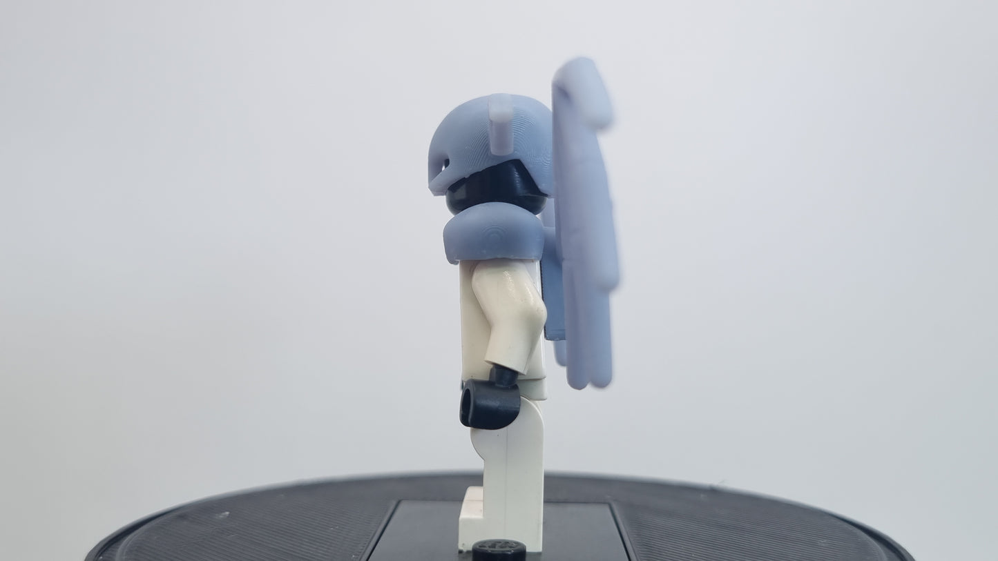 Building toy custom 3D printed red ring super villain with wings!