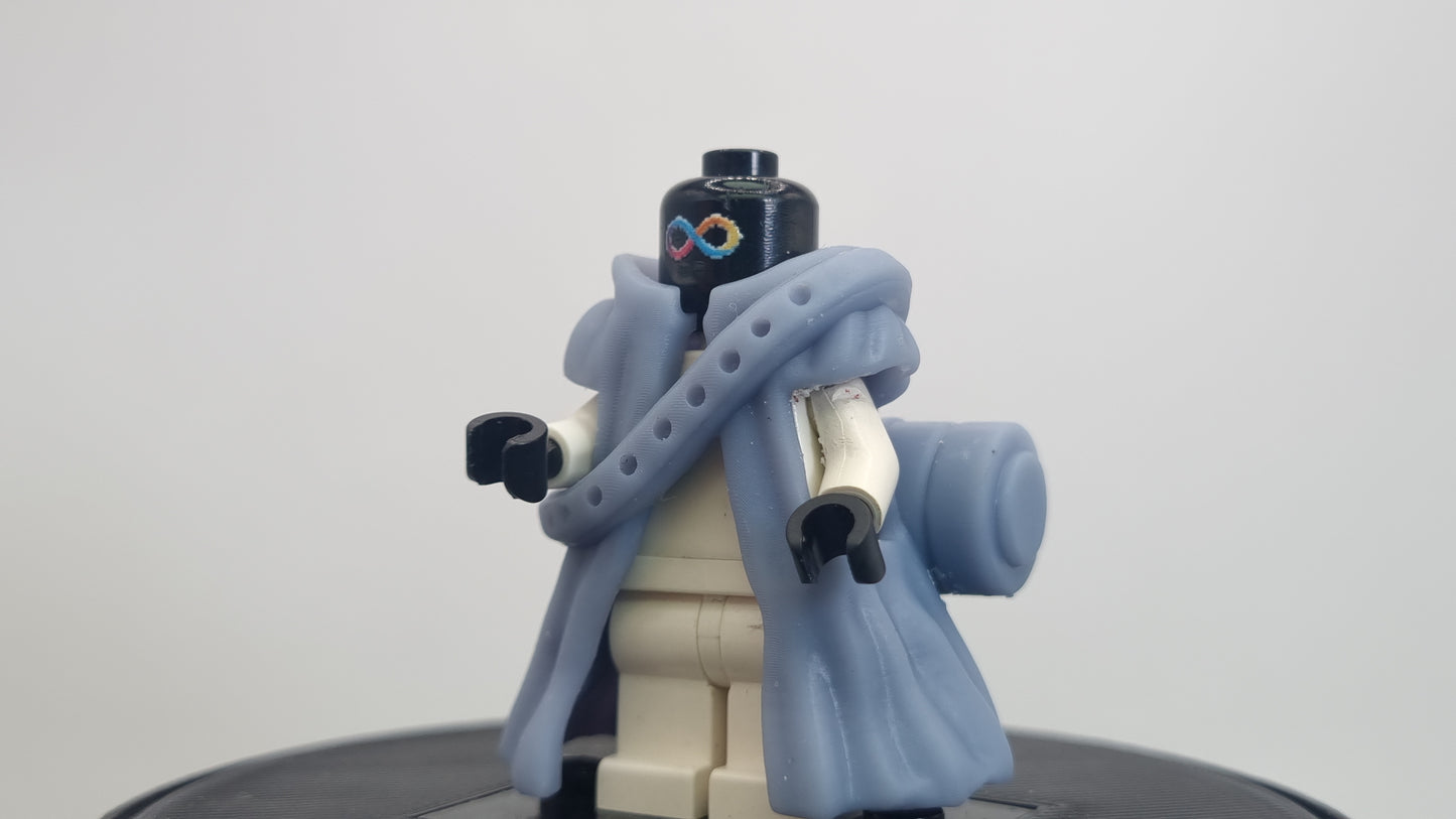 Building toy custom 3D printed ninja jacket with scroll!