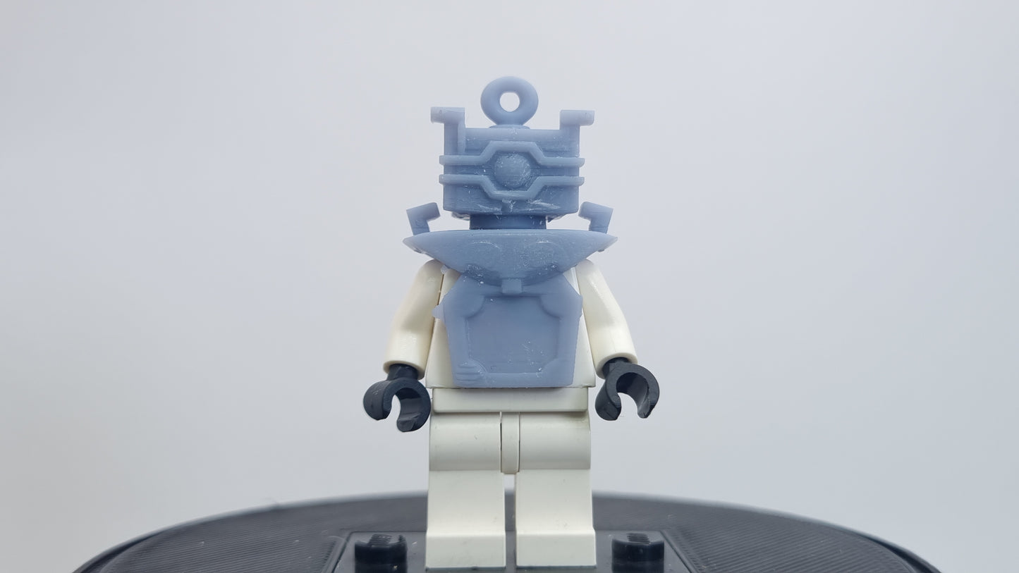 Building toy custom 3D printed super hero villain with tv on his belly!
