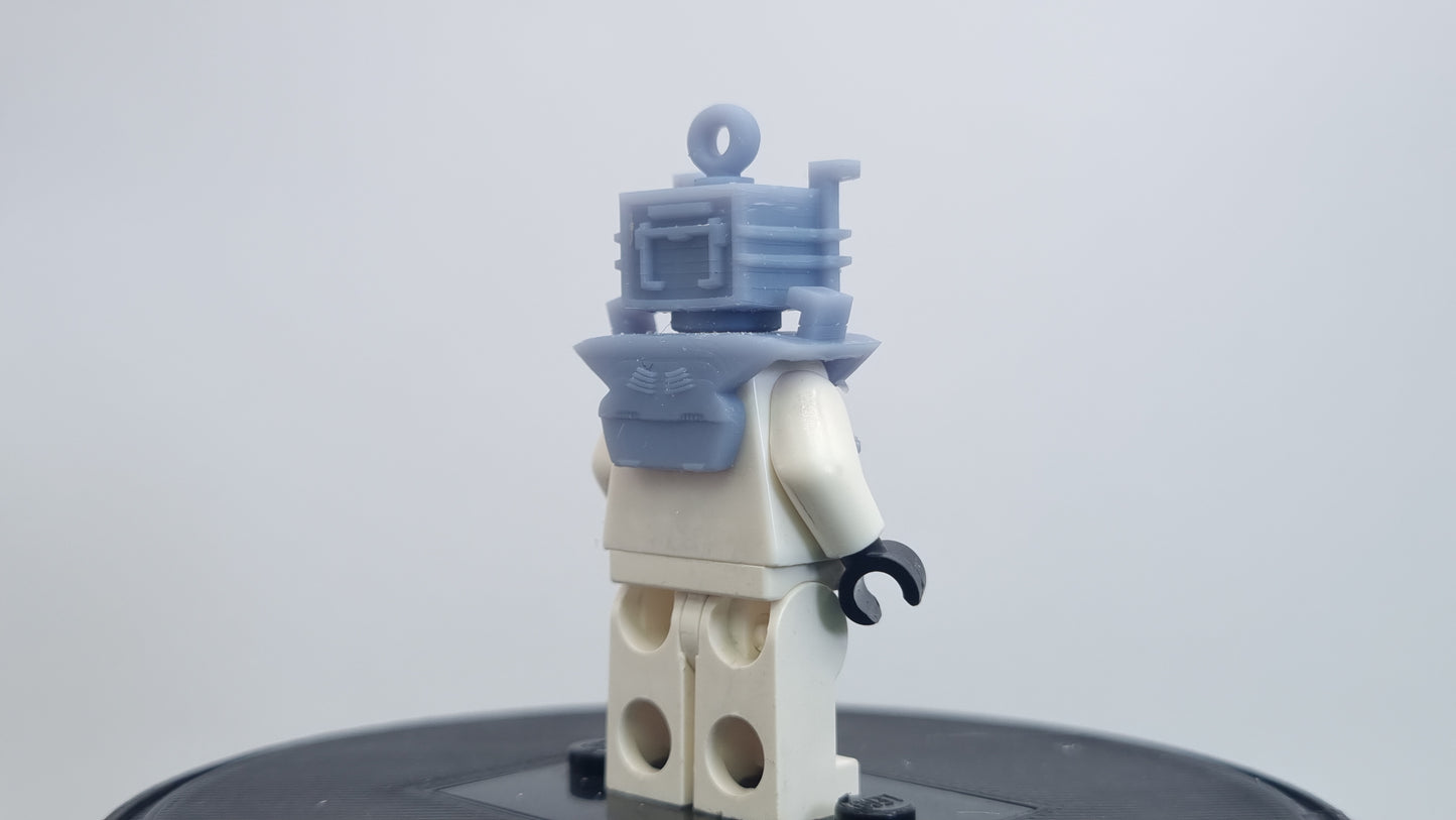 Building toy custom 3D printed super hero villain with tv on his belly!