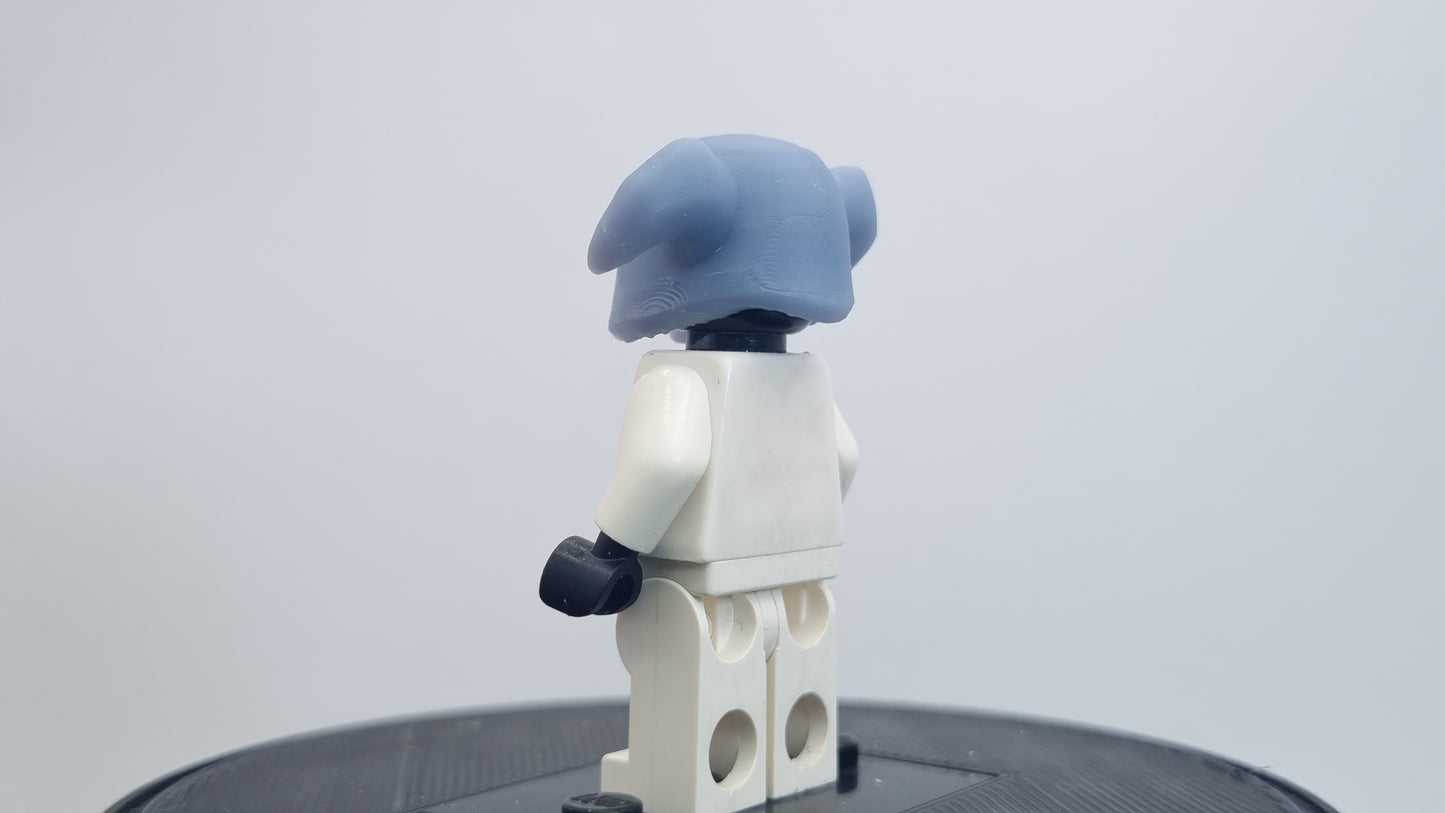 Building toy custom 3D printed super villain helmet with horns on the side!