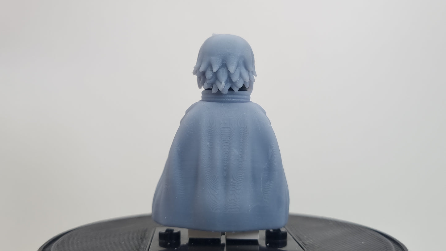 Building toy custom 3D printed ninja with closed cloak!