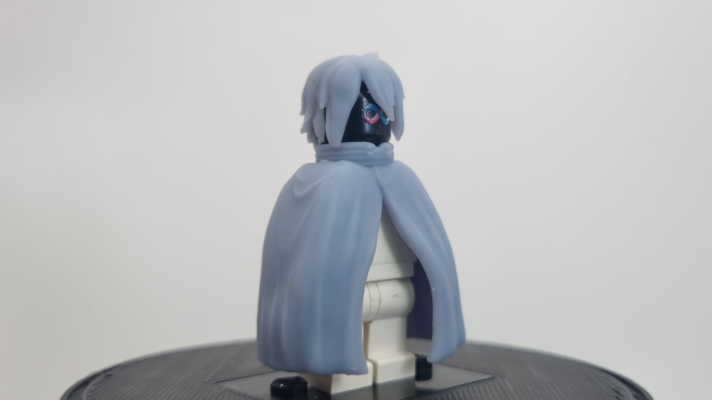 Building toy custom 3D printed ninja with closed cloak!