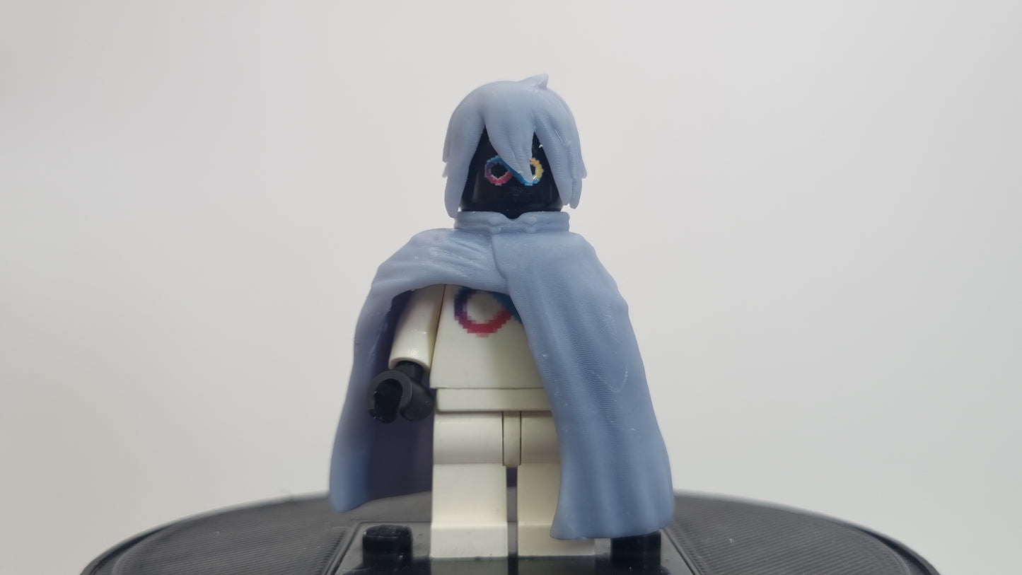 Building toy custom 3D printed ninja with open cloak!