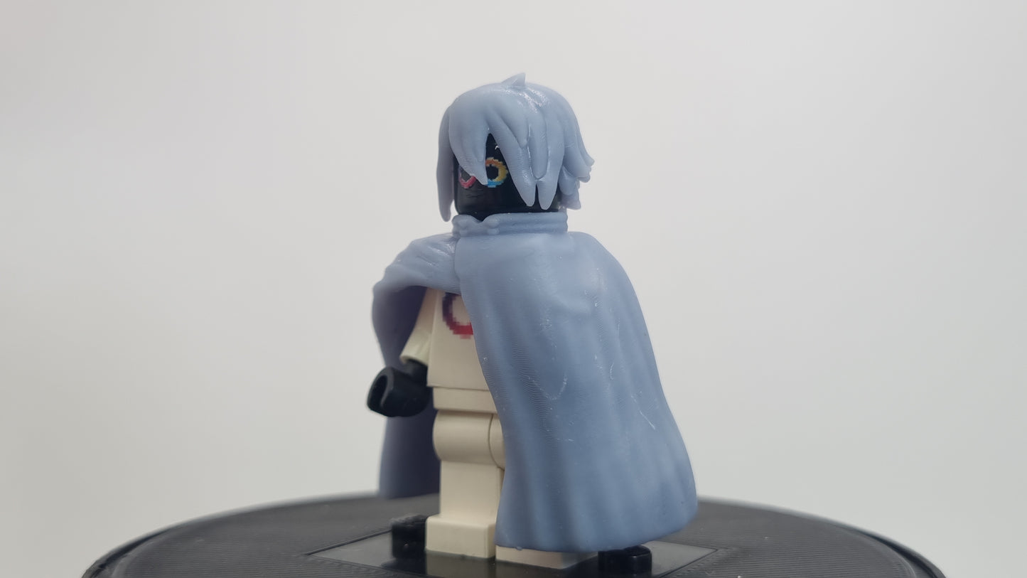 Building toy custom 3D printed ninja with open cloak!