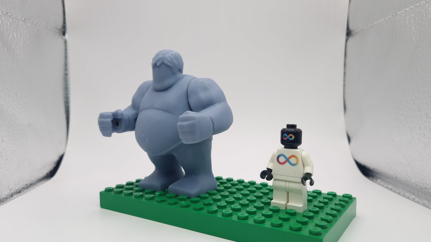 Building toy custom 3D printed mutated super villain who eats a lot!