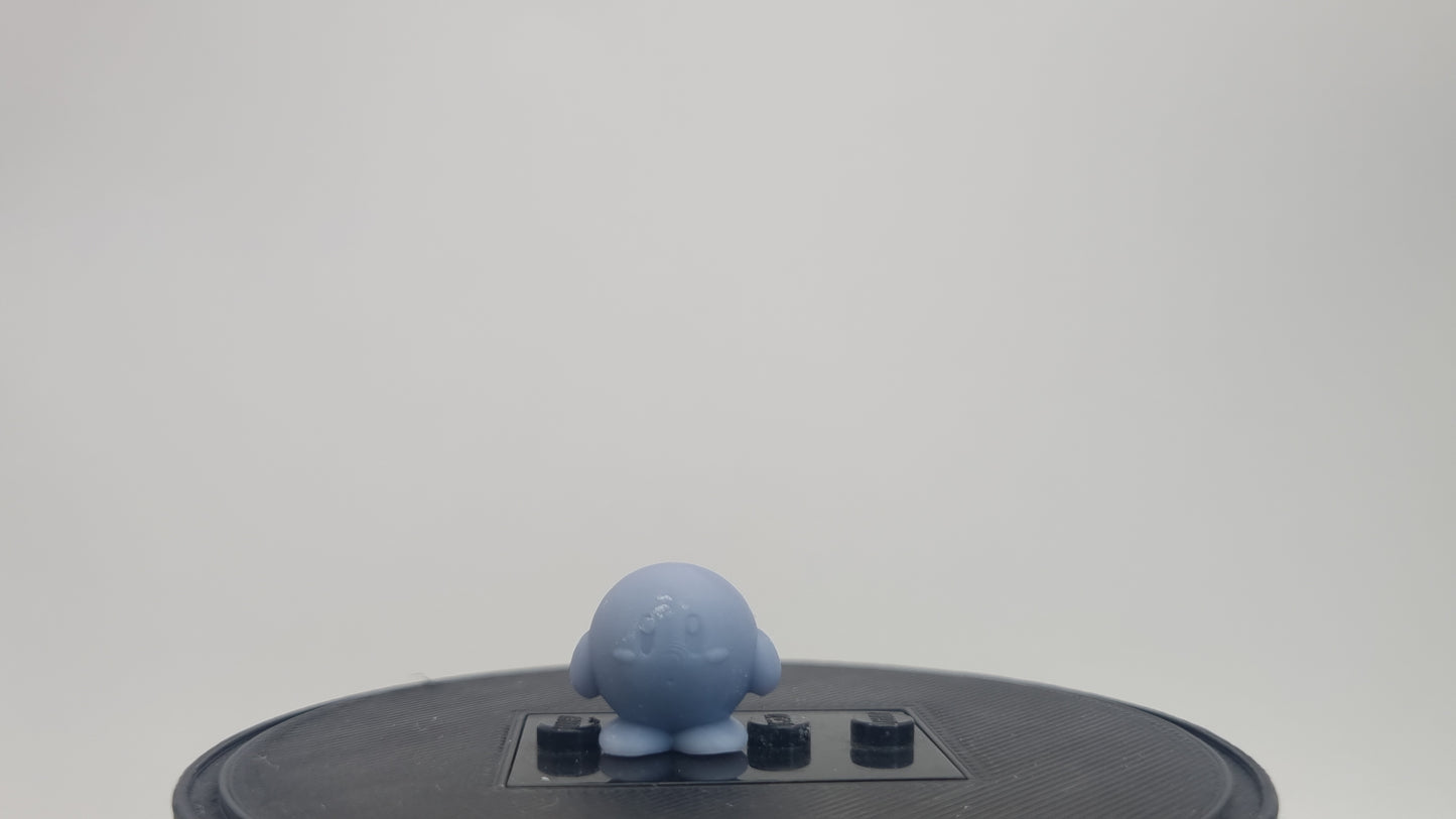 Building toy custom 3D printed tiny purple blob!