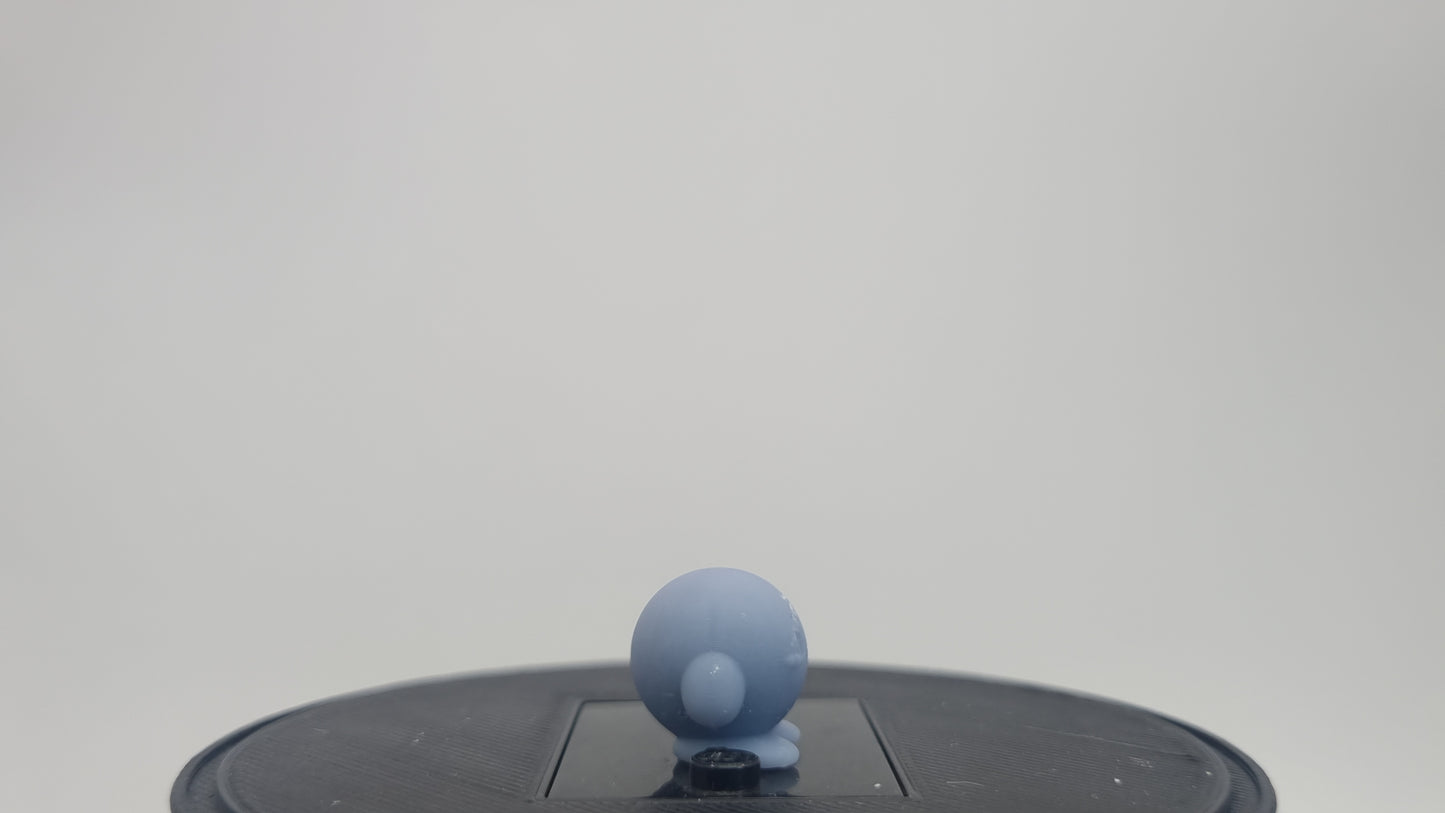 Building toy custom 3D printed tiny purple blob!