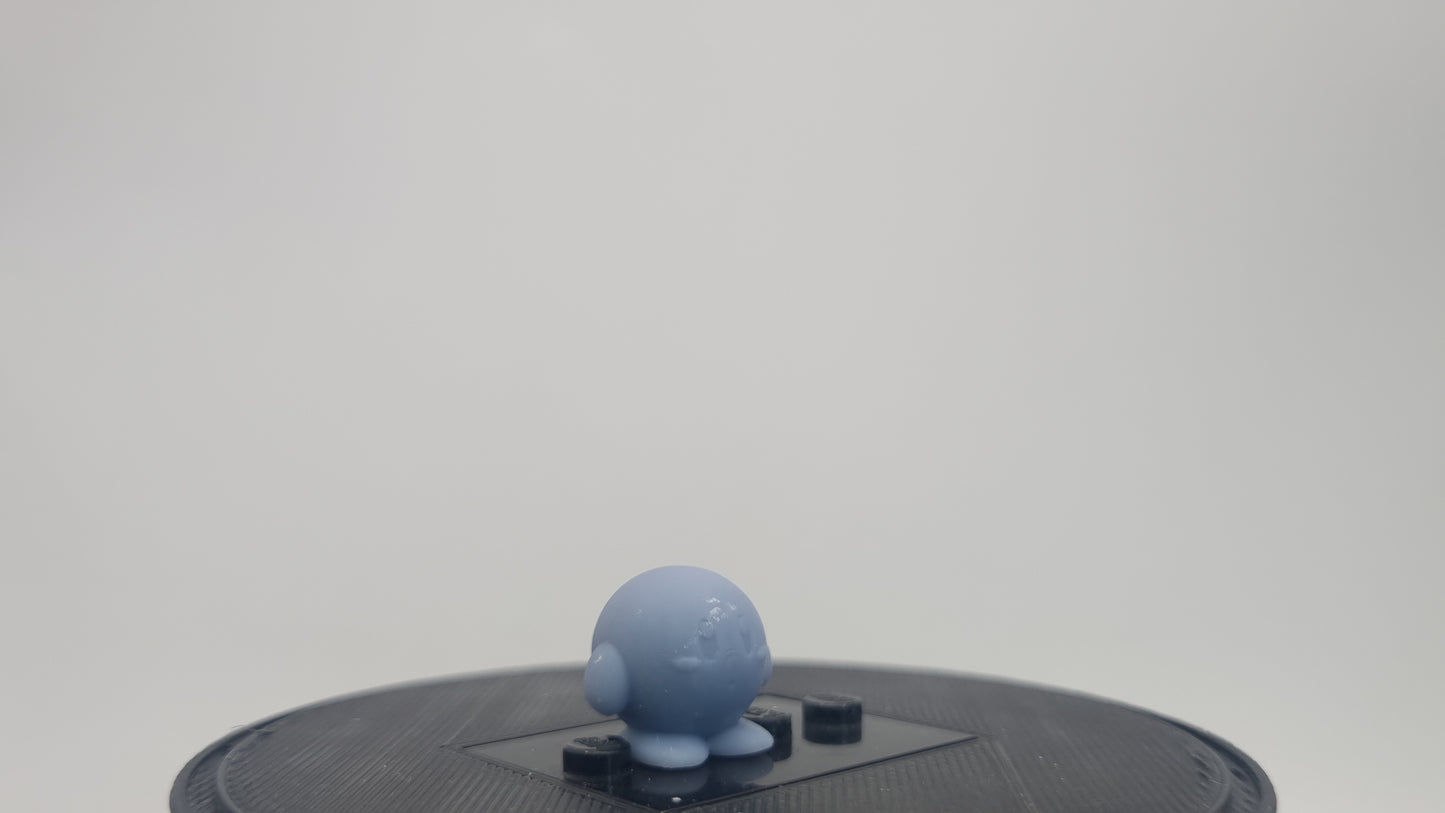 Building toy custom 3D printed tiny purple blob!