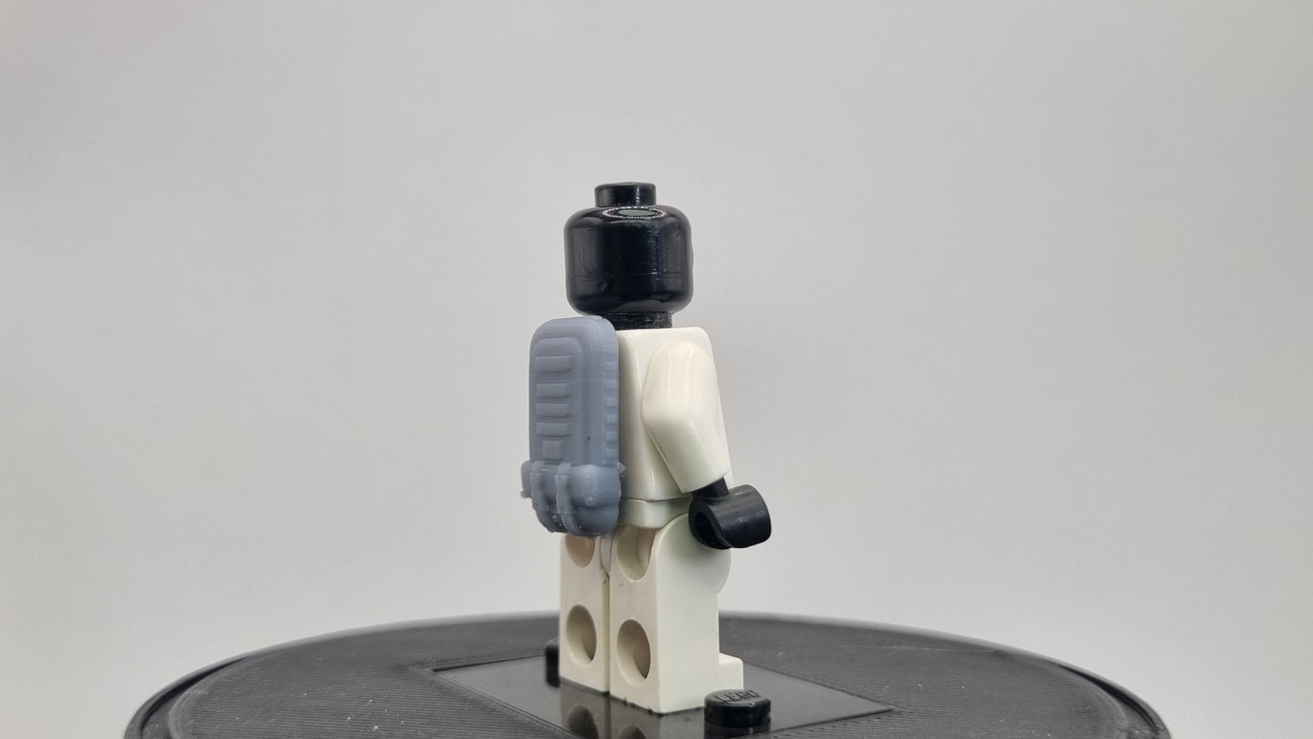 Building toy custom 3D printed flat back pack!