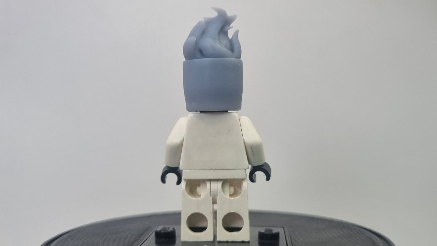 Building toy custom 3D printed flame head helmet!