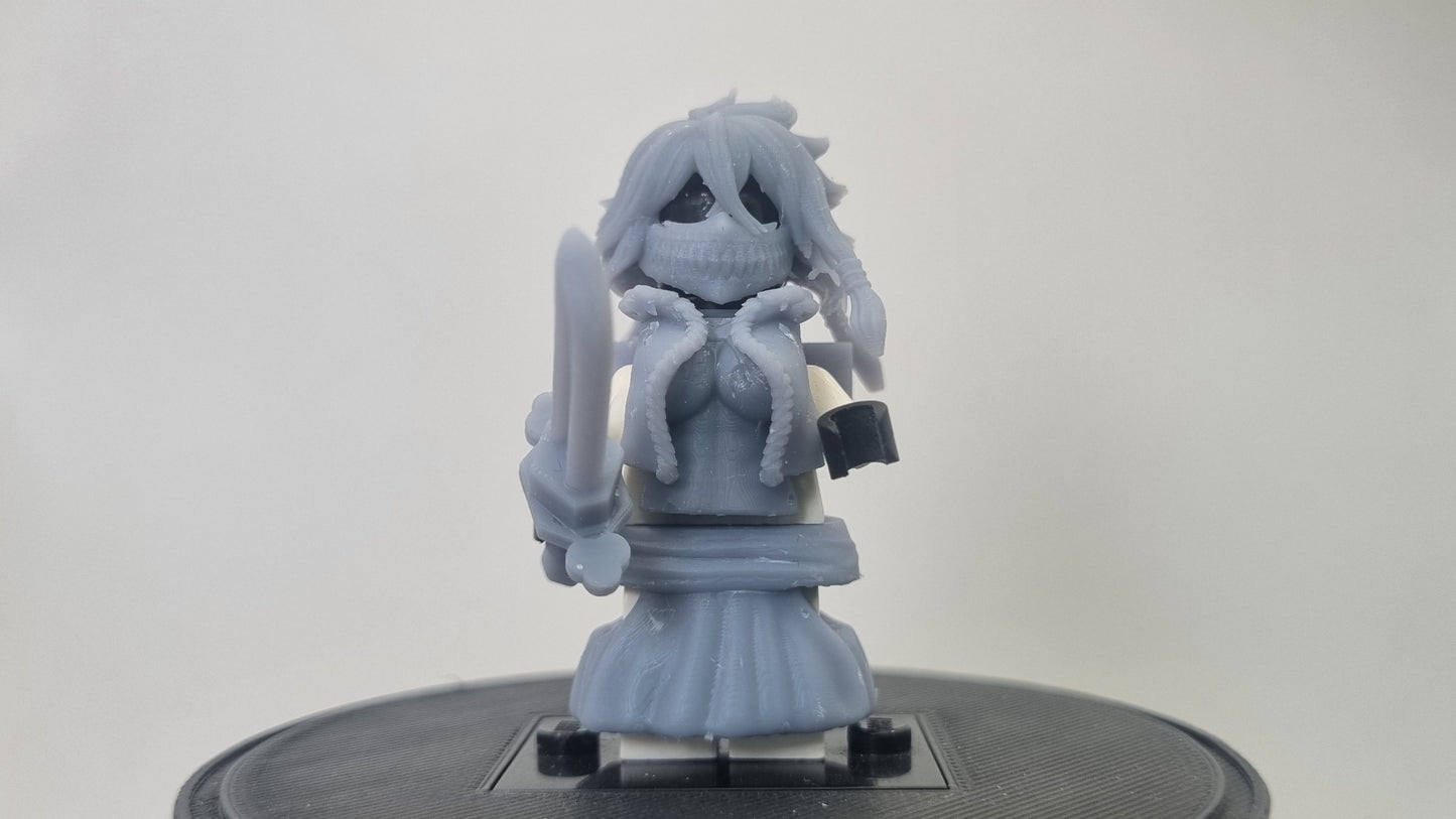 Building toy custom 3D printed female soul fighter masked one!