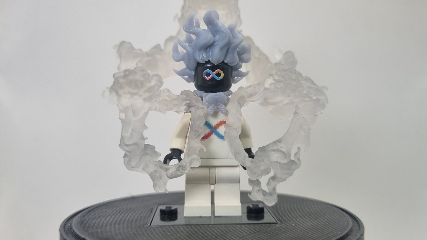 Building toy custom 3D printed pirate snake clear cloud!