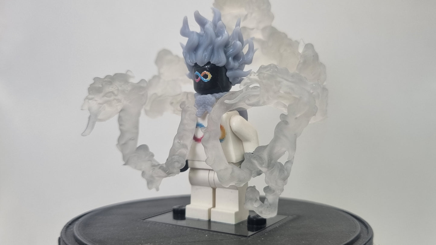 Building toy custom 3D printed pirate snake clear cloud!